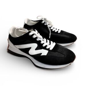 Steve Madden CAMPO Retro Sneakers Black & White – Women’s 11M